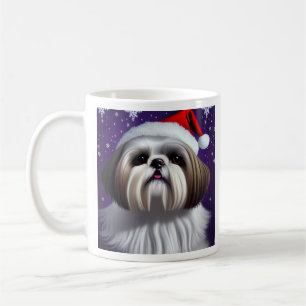 Shih Tzu, Père Noël, Mug de café de Noël