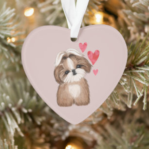 Shih Tzu Personnalisé avec le nom Année Coeur