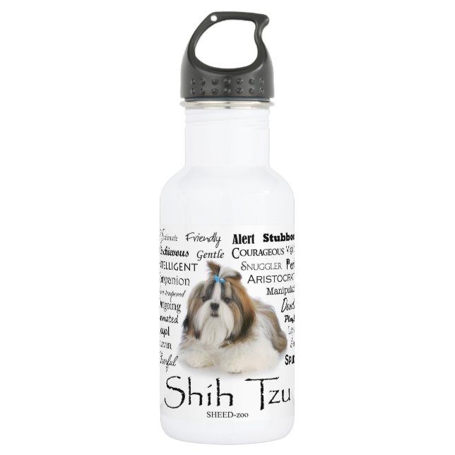 Shih Tzu Traits Bouteille D'Eau (Devant)