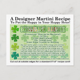 Shillelagh St. Patrick's Day Martini Recette Carte