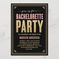 SHIMMER & SPARKLE | INVITATION DU PARTI BACHELORET