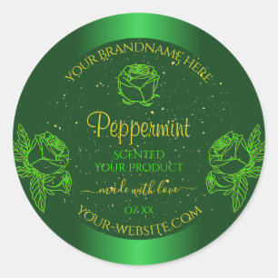 Shimmery Green Produits Floraux Étiquettes Parties