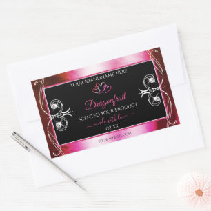 Shimmery Pink Black Produit Étiquettes Diamonds Co