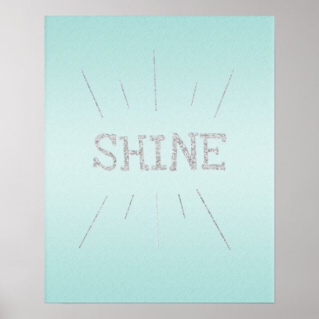 Shine Aqua avec affiche de Parties scintillant en  (Devant)