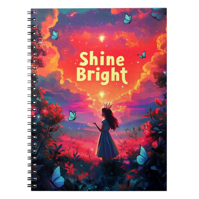 Shine Bright Princess Journal - Carnet coloré (Devant)