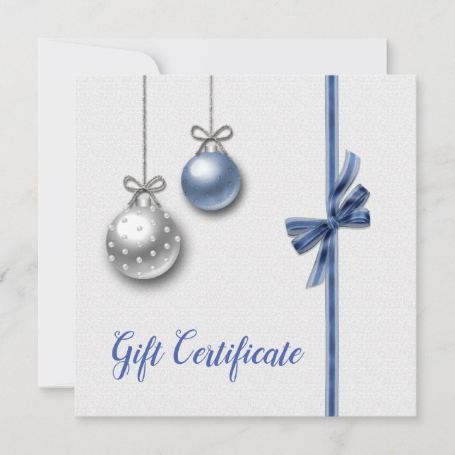 Shiny Elegant Christmas Balls Certificat cadeau (Devant)
