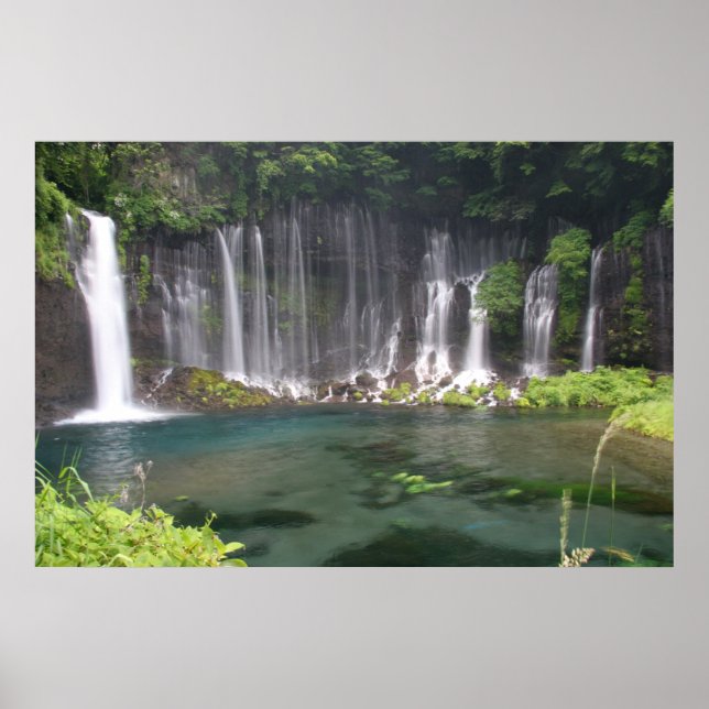Shiraito Falls, Japon Impression photo encadrée (Devant)