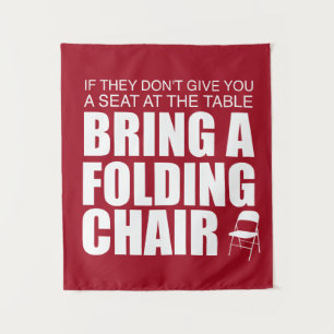 Shirley Chisholm Chaise pliante Tapisserie   Rouge