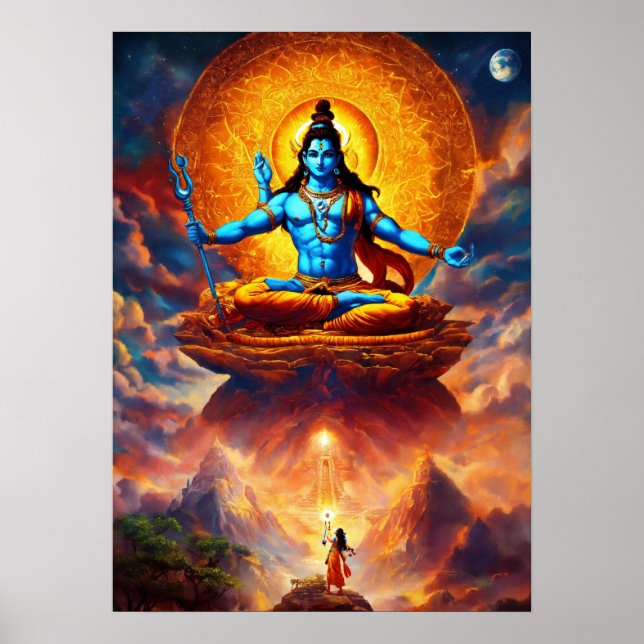Shiv God Print, Value Poster Papier (Devant)