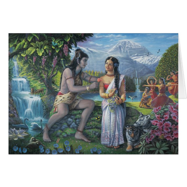 Shiva et Parvati - le couple Tout-Propice (Devant horizontal)