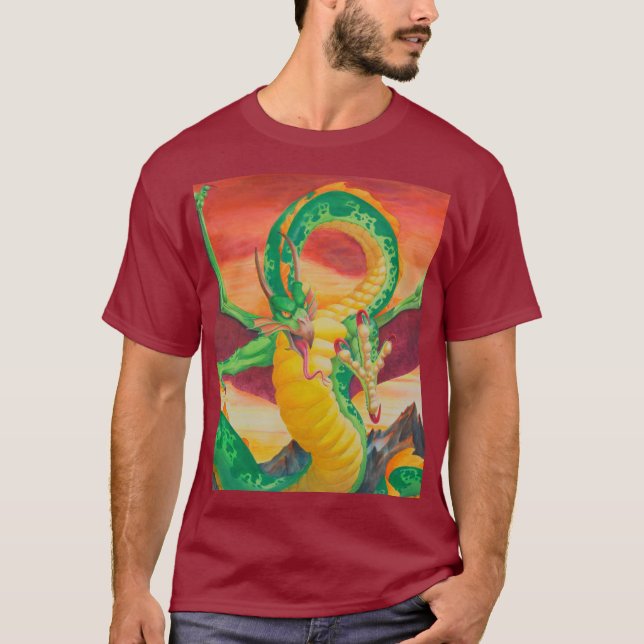 Shivan Dragon Redesign T-Shirt All-Over-Print (Devant)