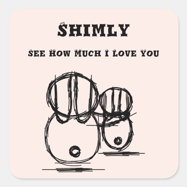 SHMILY | Autocollant Mignon et Romantique pour Cou (Devant)