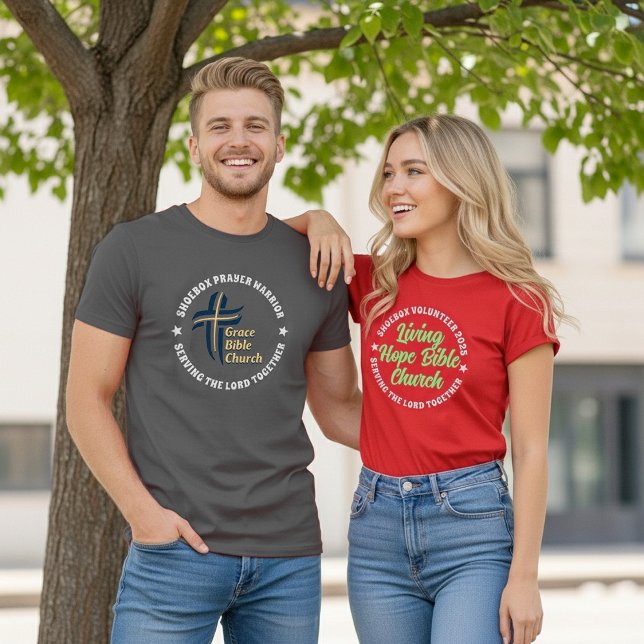 Shoebox Volunteer Group T-Shirt (Add your church's logo or name.)