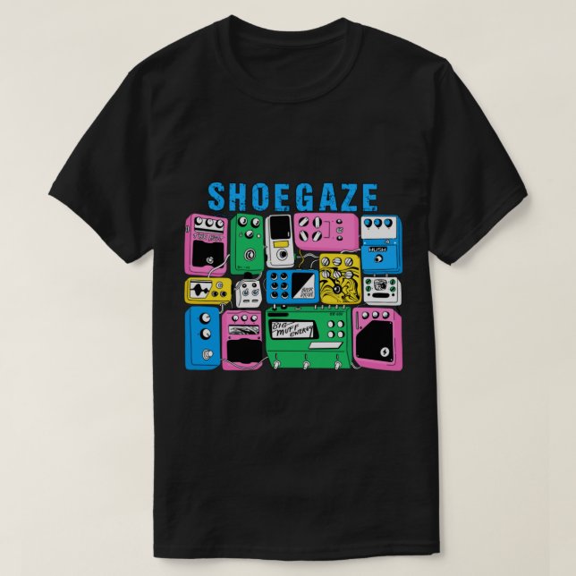 SHOEGAZE guitare pédale classique T-shirt (Design devant)