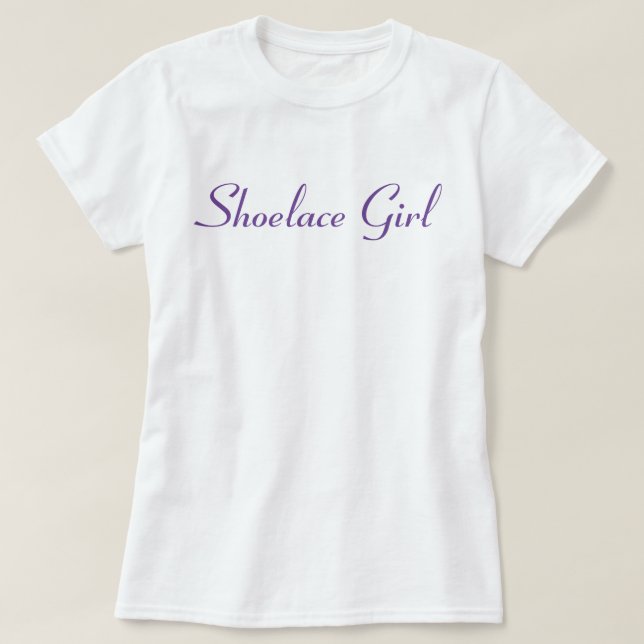 Shoelace Girl - T-shirt violet de base (Design devant)