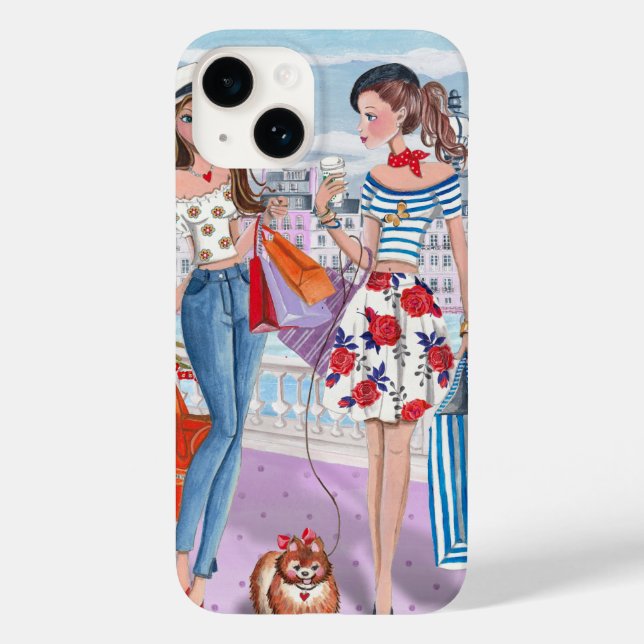 Shopping Fashion Girl Paris | Iphone 7 plus Coque (Verso)
