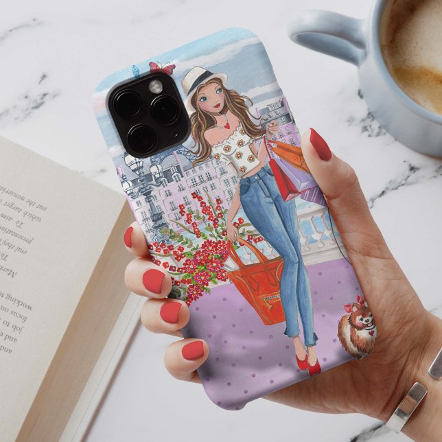 Shopping Fashion Girl Paris | Iphone 7 plus Coque (Créateur téléchargé)