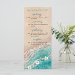 Shoreline Dreams Watercolor Beach Wedding Program