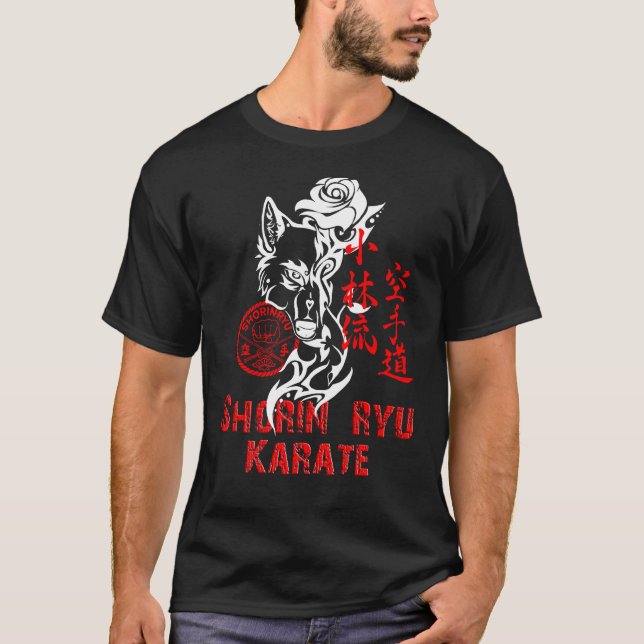 Shorin Ryu Karate Wolf Lone - Karate Art T-Shirt (Devant)