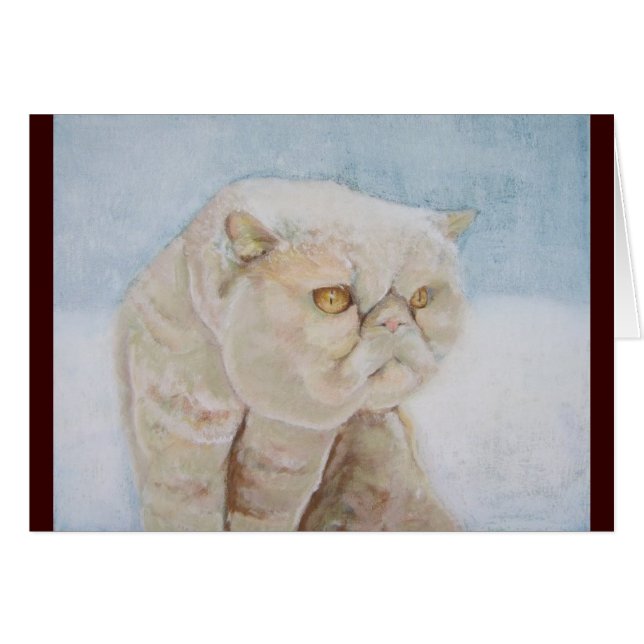 Shorthair exotique dans la carte de neige (Devant Horizontal)