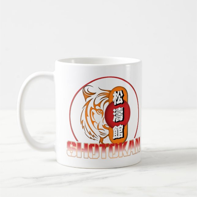 Shotokan Karate Sensei Mug | Tigre et Kanji (Gauche)