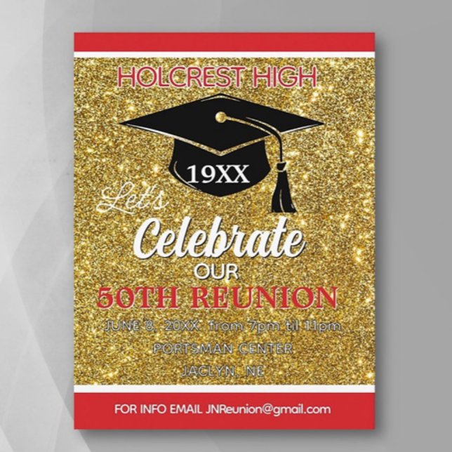 Show stopper Class Reunion invitation post card (Créateur téléchargé)