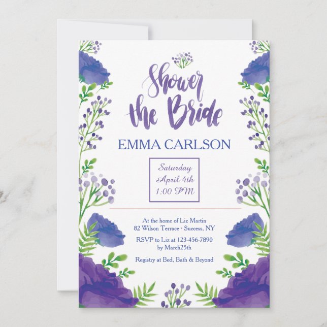 Shower the Bride Invitation (Devant)