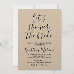 Shower The Bride Rustic Invitation