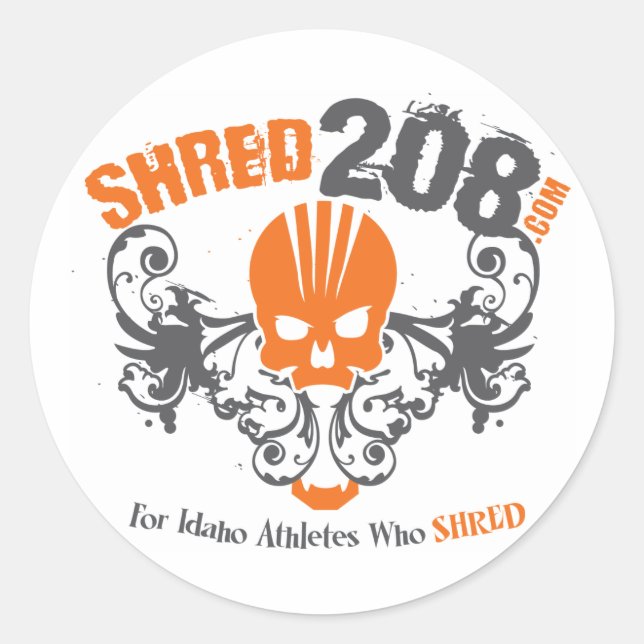 SHRED208.COM STICKER (Devant)