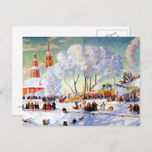 "Shrovetide" de Boris Kustodiev, Carte postale des
