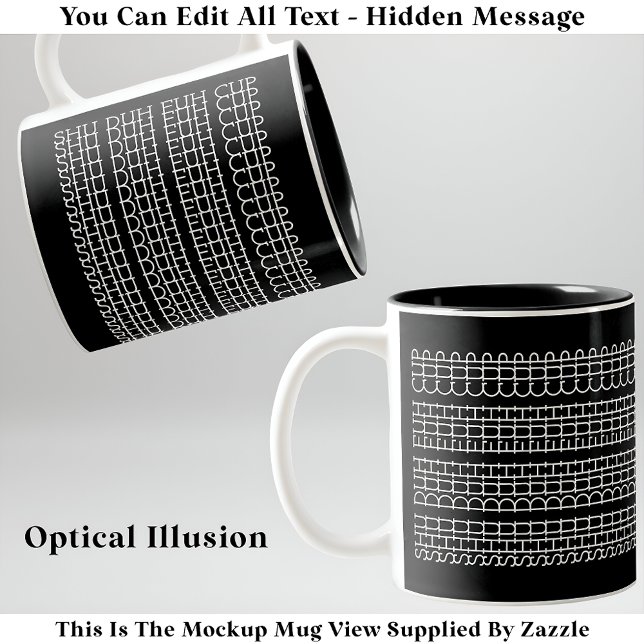Shu Duh Fuh Cup Message caché 135WB Mug inhabituel (Créateur téléchargé)