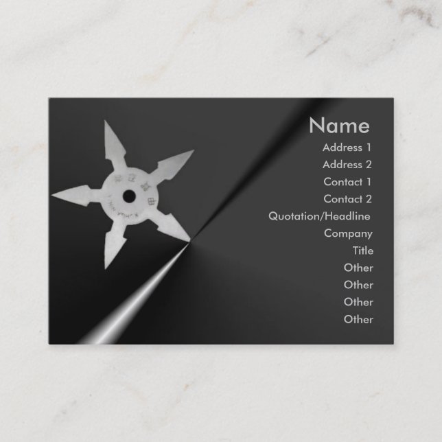 Shuriken Carte de visite (Devant)
