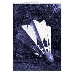Shuttlecock Blues All Occasion Blank Grey Card