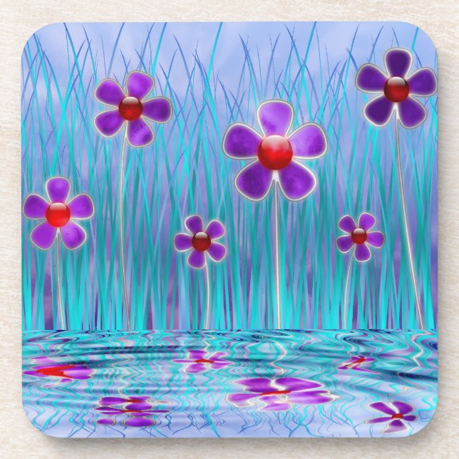 Shy Daisies Dessous de verre de liège (Devant)