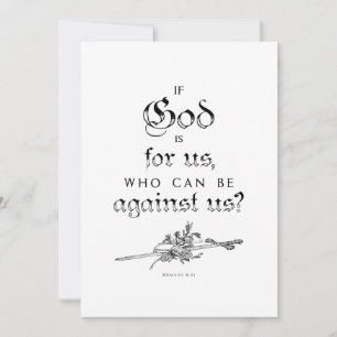 Si Dieu est pour nous Bible Citation Carte de voeu