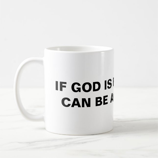 "Si Dieu Est Pour Nous..." Mug classique (Gauche)