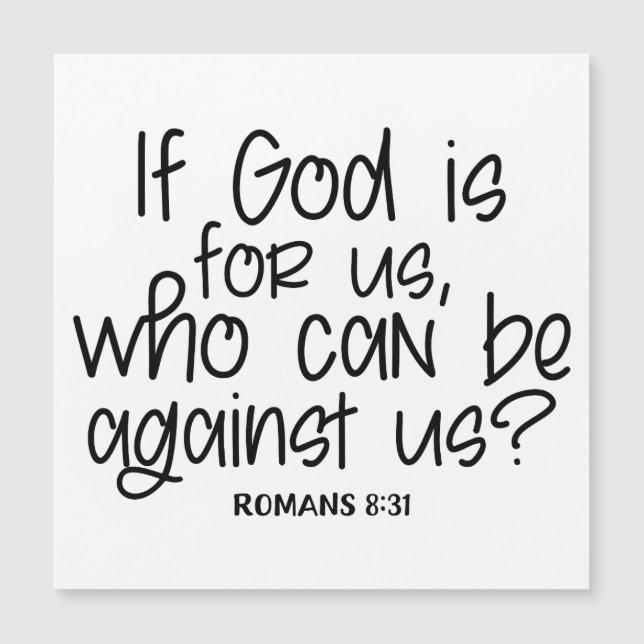 Si Dieu est pour nous qui peut être contre nous ?  (Devant)