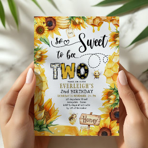 Si doux d'être deux invitation d'anniversaire flor