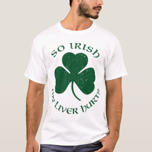 Si irlandais mon foie blesse le T-shirt