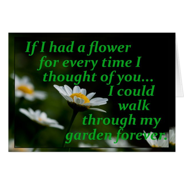 Si j'avais une fleur pour chaque fois que je pensa (Devant horizontal)