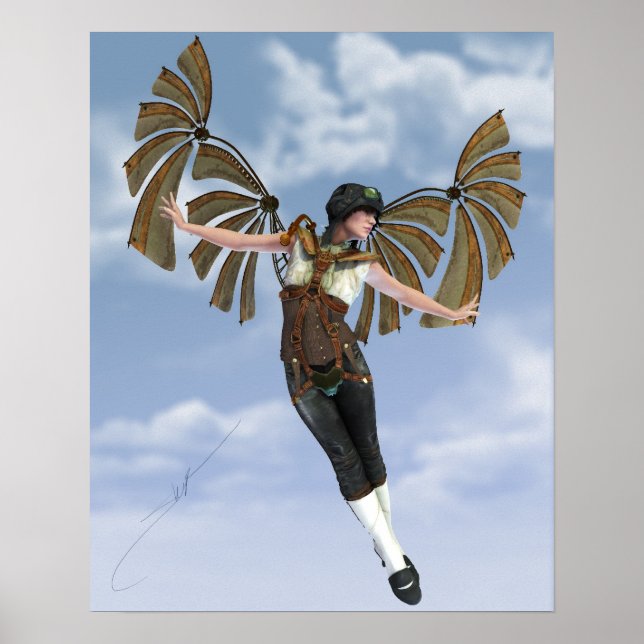 Si Je Pouvais Voler Steampunk Poster (Devant)
