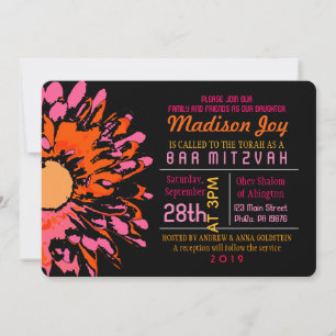 SI JOLIE JOURNÉE Invitation Bat mitzvah