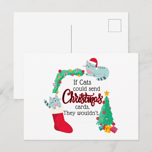 Si les chats envoyaient des cartes de Noël, ils ne (Devant / Derrière)