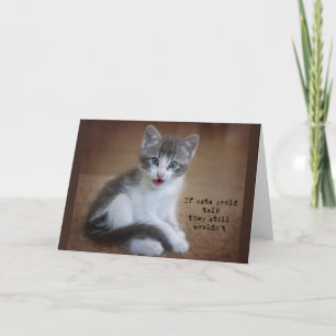 Si les chats pouvaient parler, carte pour notes
