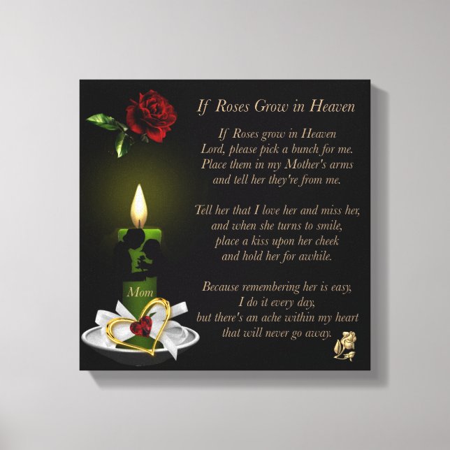 Si les roses poussent au ciel Impression sur toile (Recto)