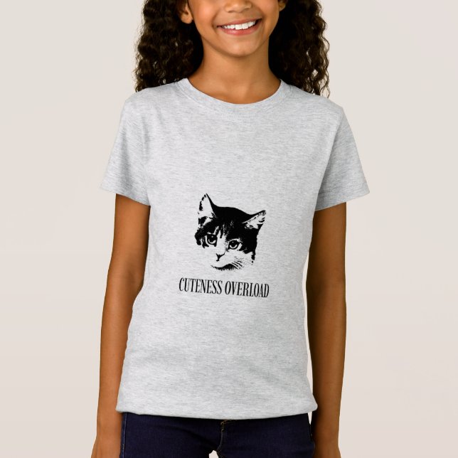 Si mignon ! T-shirt chat drôle avec un adorable ch (Devant)