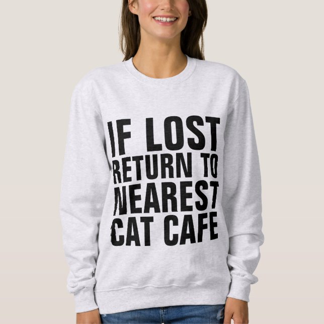 SI PERDU RETOUR AUX T-shirts CAT CAFE LES PLUS PRO (Devant)