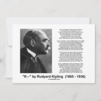 "Si... " Poème De Rudyard Kipling Invitation