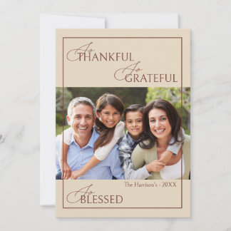 Si Reconnaissant, Carte de Photo de Thanksgiving e