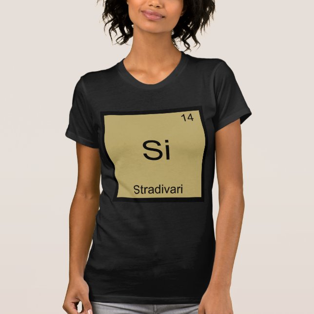 Si - Stradivari T-shirt symbole d'élément de chimi (Devant)